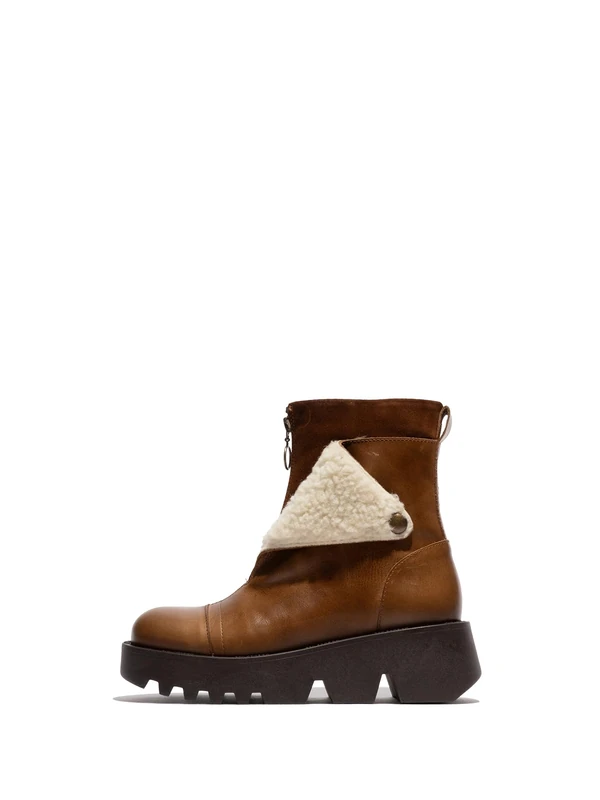 Fly London Women's ZUFE316FLY Fashion Boot, Camel/Beige, 2 UK