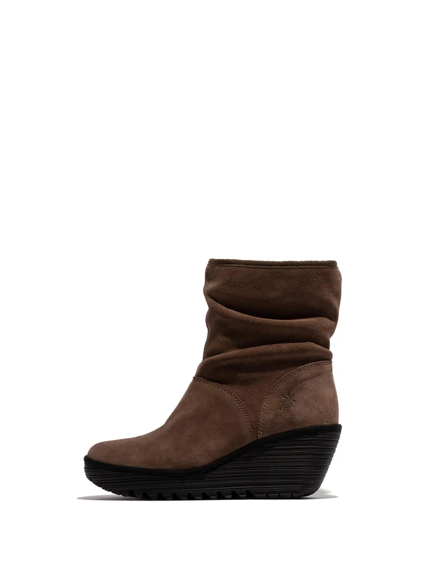 Fly London Women's YAXO594FLY Fashion Boot - Taupe, Size 2 UK