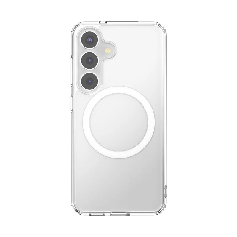 PopSockets Case for Samsung Galaxy S25 Compatible with MagSafe, Phone Case for Galaxy S25, Wireless Charging Compatible - Clear