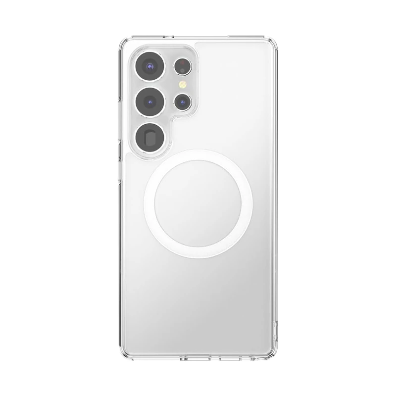 PopSockets Case for Samsung Galaxy S25 Ultra Compatible with MagSafe, Phone Case for Galaxy S25 Ultra, Wireless Charging Compatible - Clear