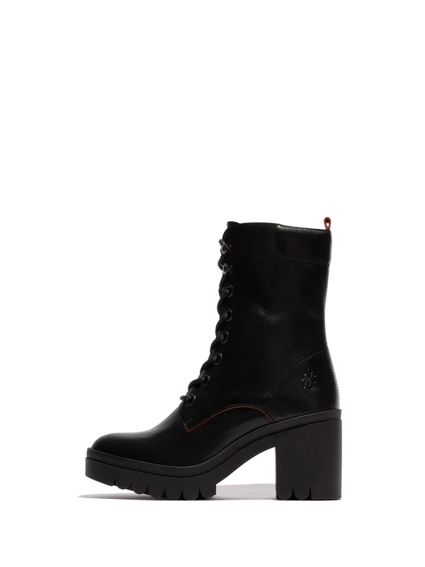 Fly London Women's TIEL642FLY Fashion Boot, Black/RED, 9 UK