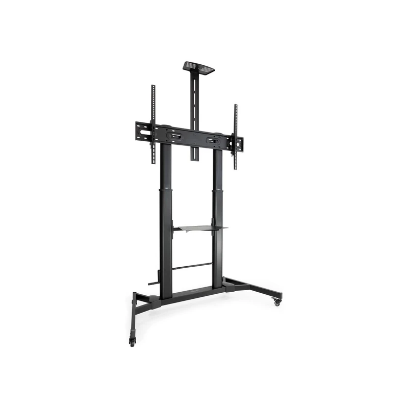 Adjustable Aluminum Table Stand for Screens 32"-65" Design with Stand, Height Adjustable, Ideal for Offices and Homes.