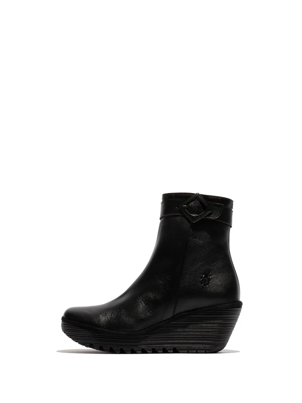 Fly London Women's YUJI596FLY Fashion Boot, Black, 3 UK