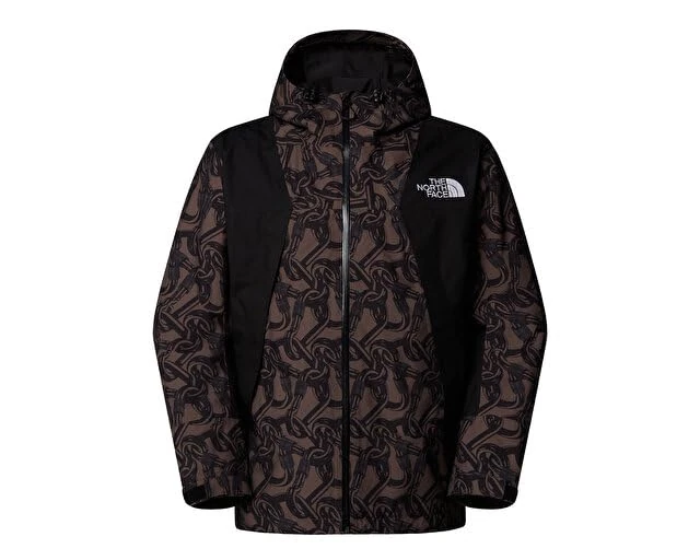 The North Face Unisex Nse Shell Print Shell Jacket, Smokey Brown Carabiner, XS