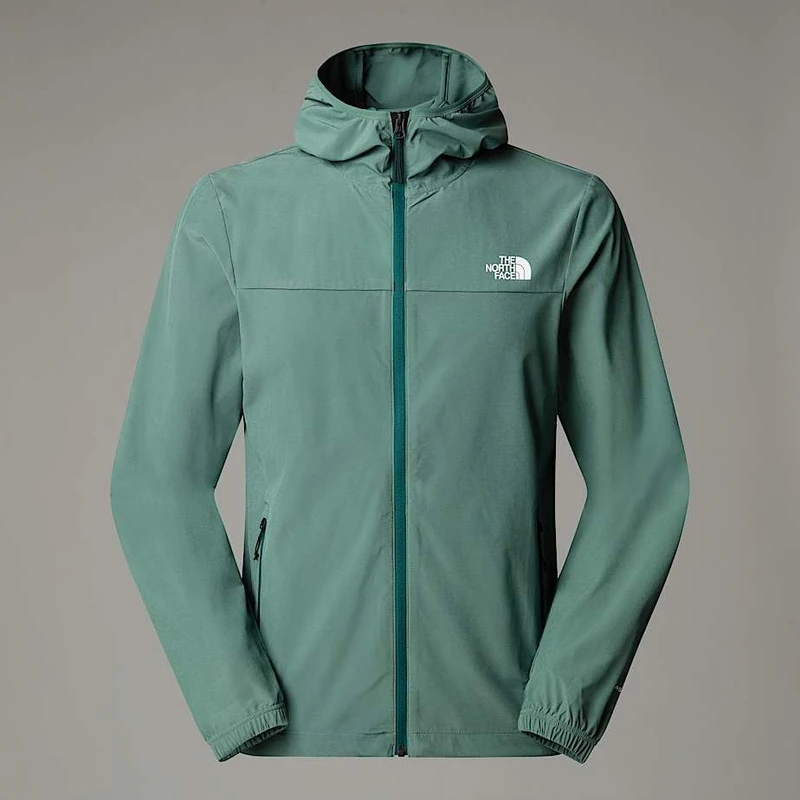 The North Face Men's Mountain Athletics Hooded Wind Jacket, Duck Green, S
