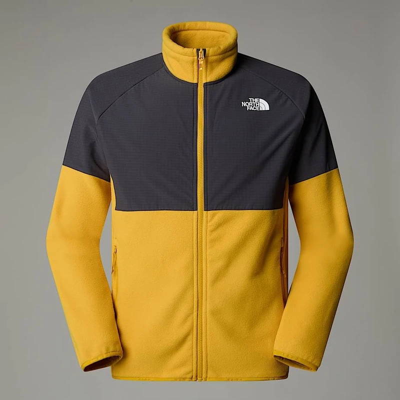 The North Face Men's Glacier Heavyweight Full Zip Jacket, Turmeric/Asphalt Grey/T, XXL