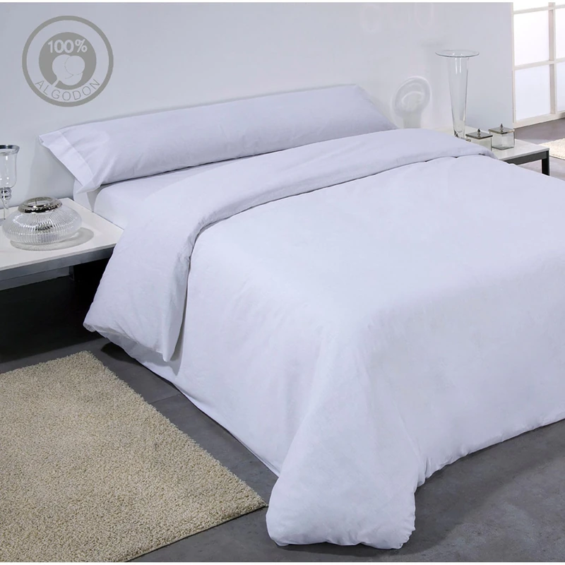 ECOMMERC3 Duvet Cover 220 x 220 cm, Soft, Breathable and Durable, White, 100% Made in Spain for a Restful Sleep - Image 1