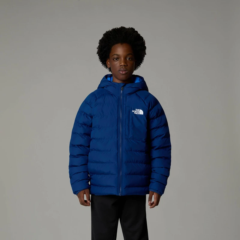 The North Face Boys Reversible Perrito Hooded Jacket, Estate Blue, 14/16 Years