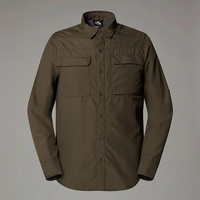 The North Face Men's L/S Sequoia Shirt New Taupe Green/Npf XXL