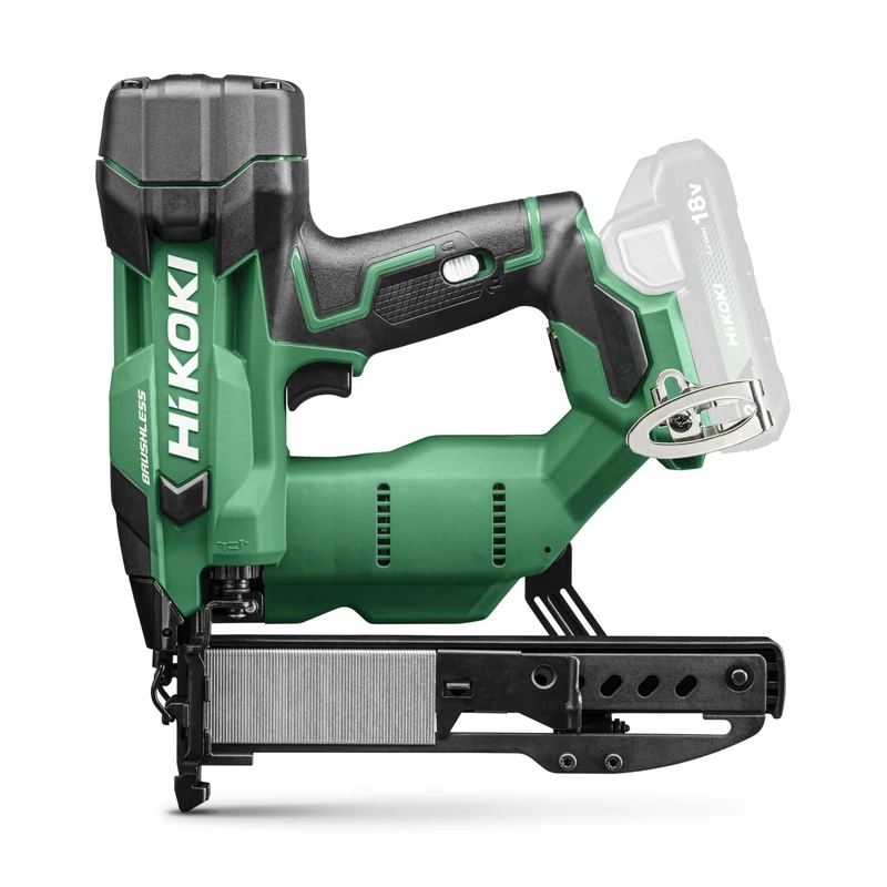 HiKOKI Battery Clamp Device - 18 V, 13-40 mm, Li-Ion, LED Light, Tool-Free Depth Adjustment, Air Spring Drive, Brushless Motor, Switchable Trigger - Without Battery + Charger