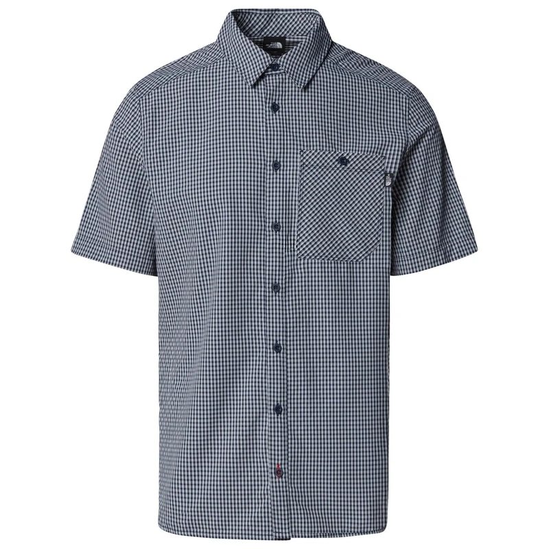 The North Face Men's S/S HypreSS T-Shirt Summit Navy Plaid S - Image 1