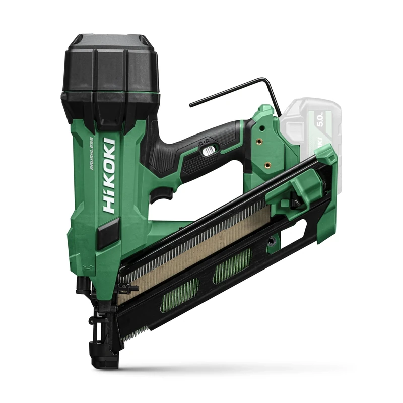 HiKOKI NR1890DCAW9Z 18 V Brushless Cordless Framing Nailer – 90 mm Clipped-Head Capacity, Air-Spring Drive (gasless), Up to 2.7 Nails/sec, LED Light, Dual Fire Modes, Depth Adjust, Bare Unit