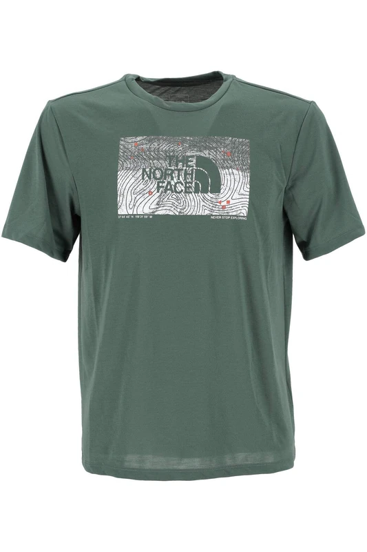The North Face Men's Foundation Abstract Graphic T-Shirt, Duck Green, S - Image 1