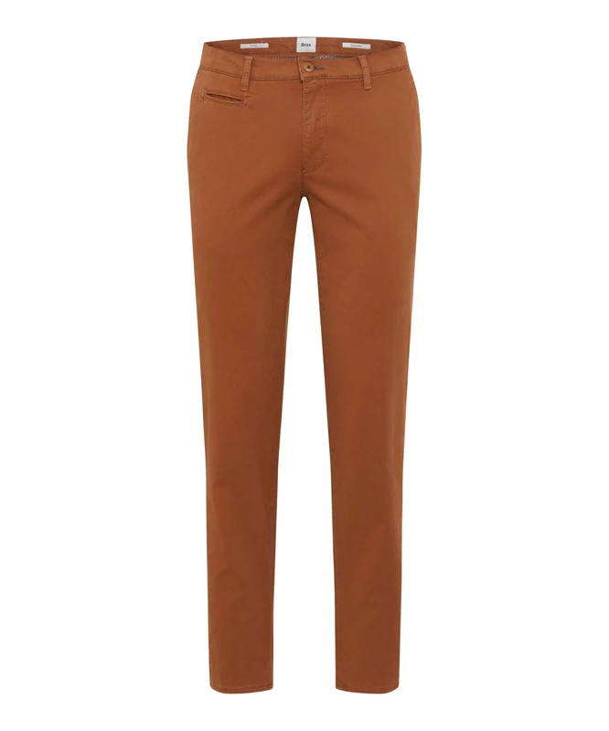 BRAX Men's Hi-Flex New Structure Chino Trouser, 28 Toffee, 33 W/34 L