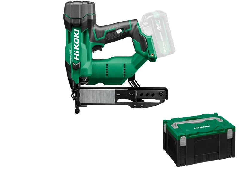 HiKOKI Battery Clamp Device - 18V 13-40mm Li-ion LED Light Tool-Free Depth Adjustment Air Spring Drive Brushless Motor Switchable Trigger - Includes Storage Case