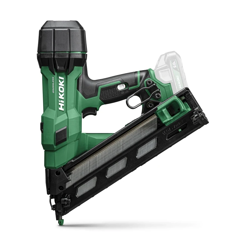 HiKOKI NT1865DAAW9Z 18 V Brushless 15-GA Angled Finish Nailer – Air-Spring (Gasless) Drive, 34° Collation, Dual Modes, LED Light, Dry-Fire Lockout, Body-Only w/Case