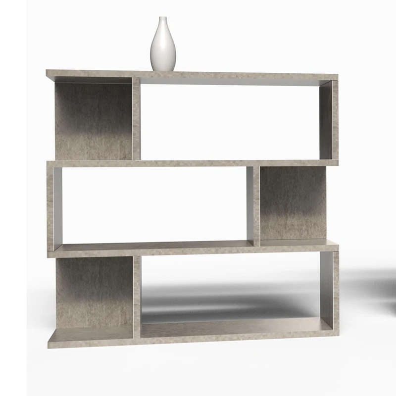 Mama Store Modular Versatile Minimal 3 Shelves - Light Concrete 70 x 87 x 20 cm