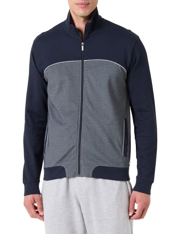 BOSS Men's Loungewear Jacket, dark blue, S