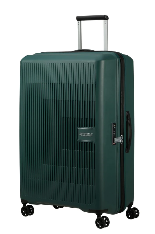 American Tourister Aerostep - Spinner L, Expandable Case, 77 cm, 101.5/109 L, Green (Dark Forest)