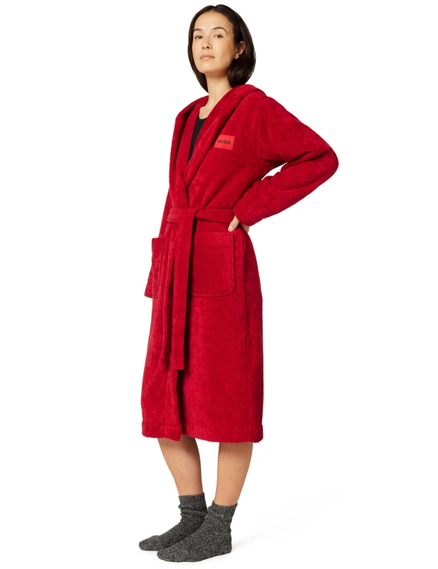 Hugo Women's Dressing_Gown, Medium Red, L