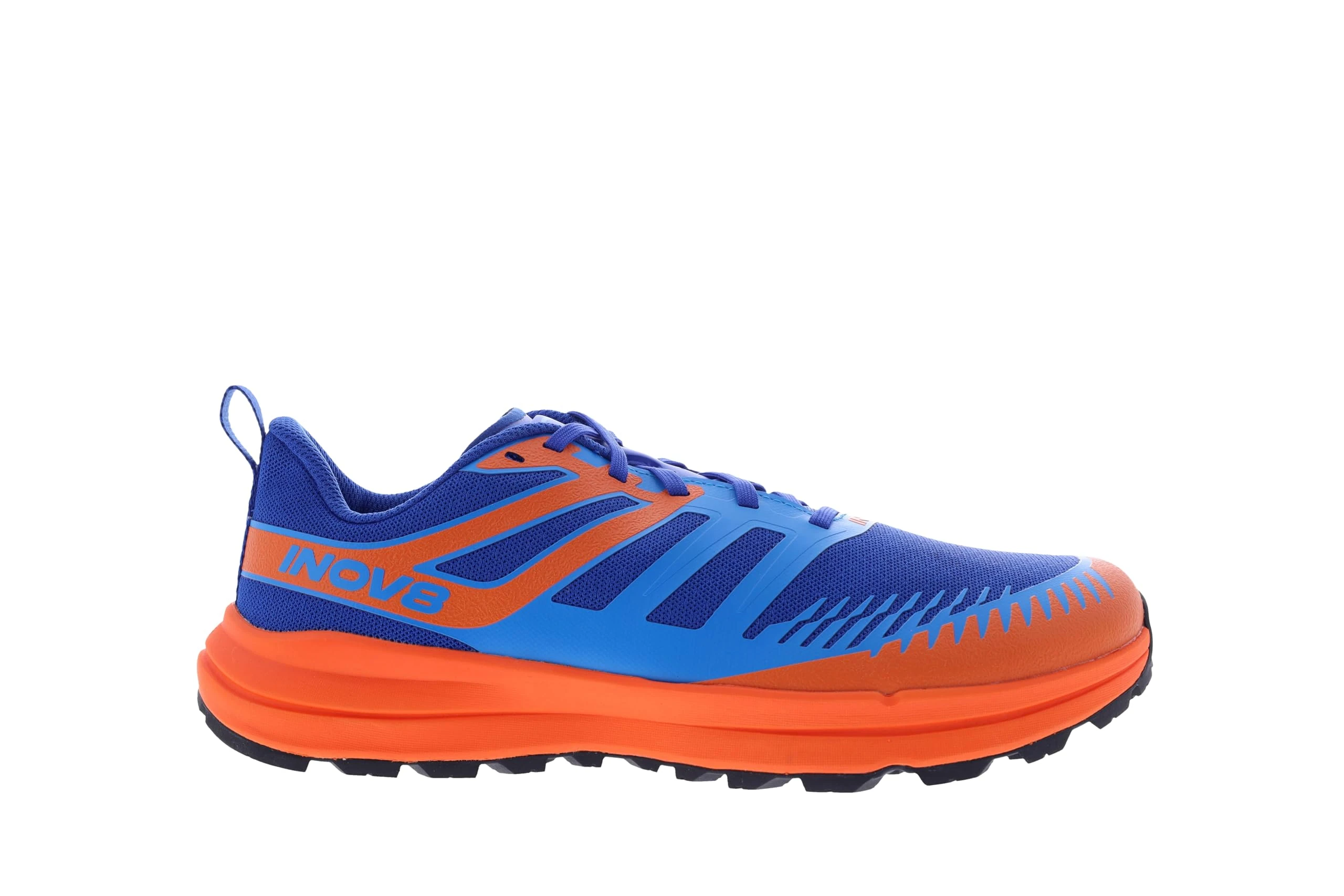 INOV8 Men's Trailfly Zero - Zero Drop Trail Running Shoes - Blue/Orange - 9 Wide