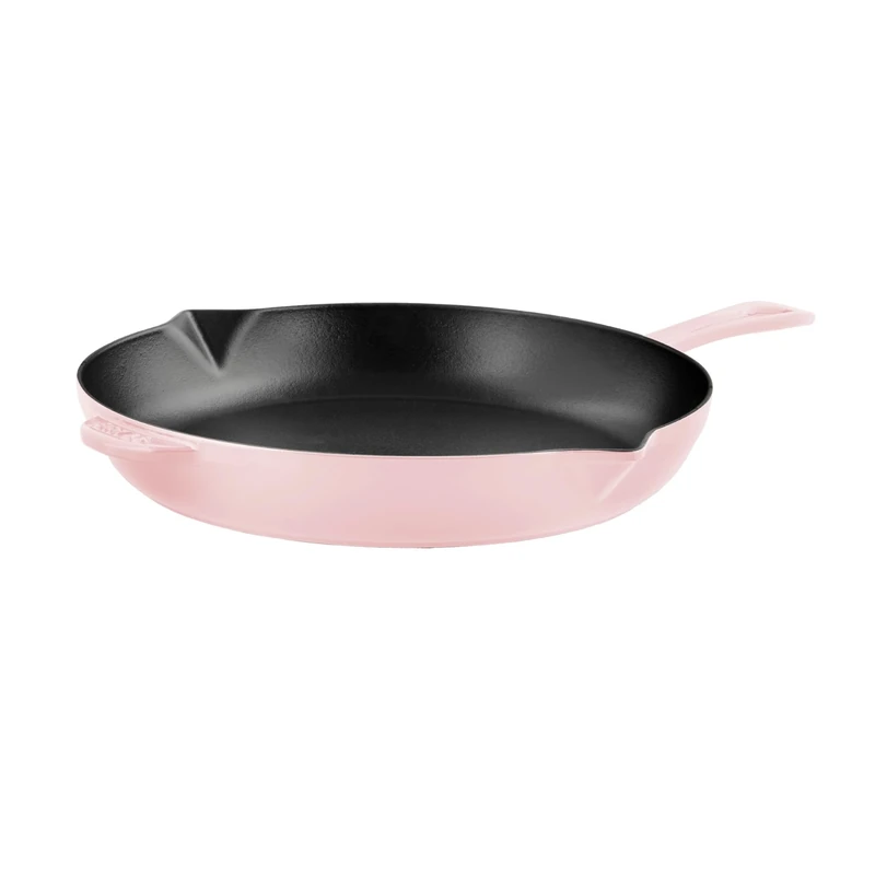 Staub Cast Iron 12-inch Fry Pan - Peony Pink