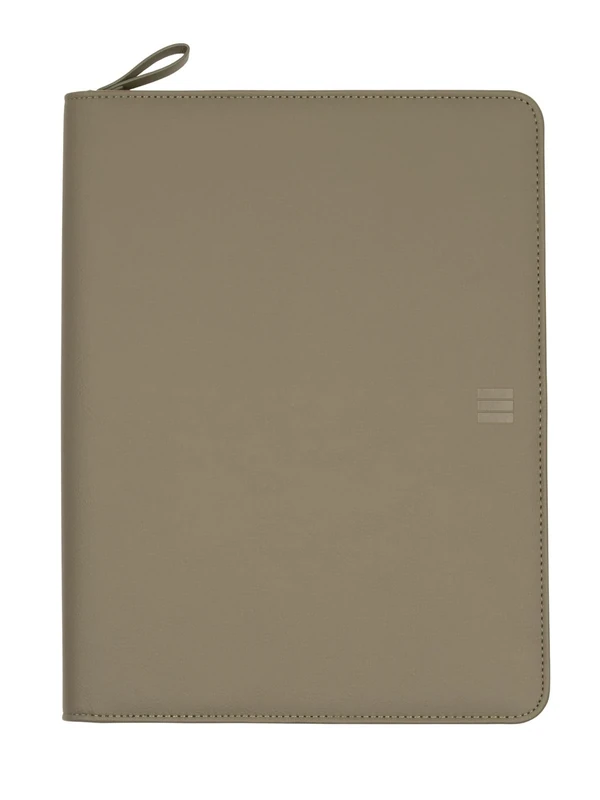 Finocam - A4 Nopal Document Holder - Olive Green | Zippered Portfolio - Inner Tablet Pocket | Notepad Folder | BIOMATERIAL Document Holder - Cactus Base