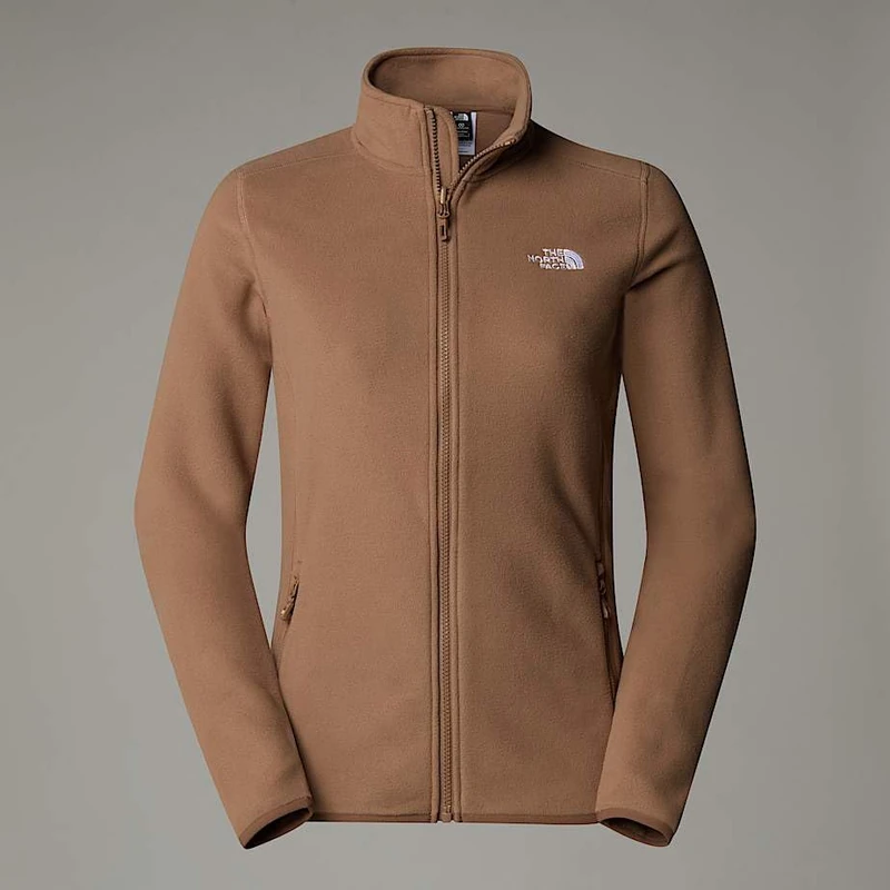 The North Face Women's 100 Glacier Full Zip Jacket, Latte, S