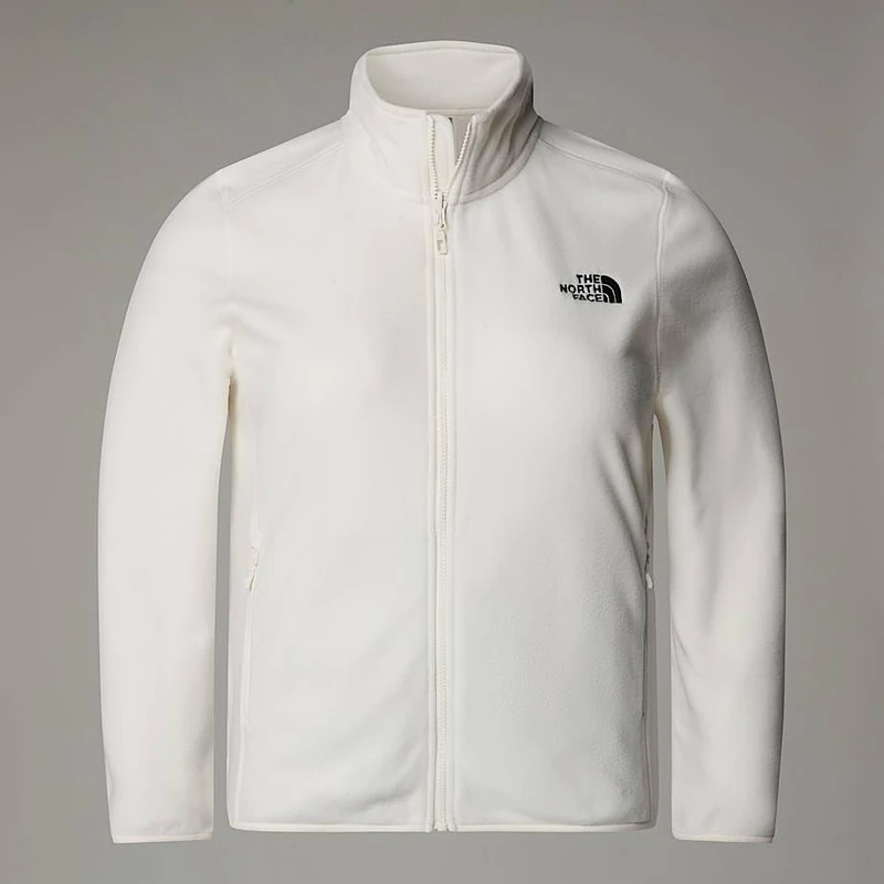 The North Face Women's Plus 100 Glacier Full Zip Jacket, White Dune, 20/22