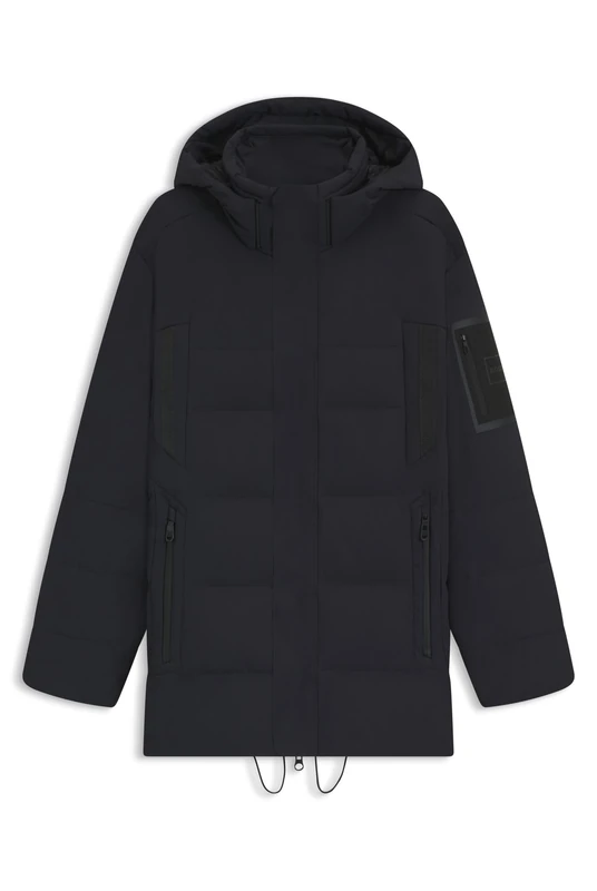 BOSS Men's Ow_Block-x Parka Outerwear Jacket, Black, S