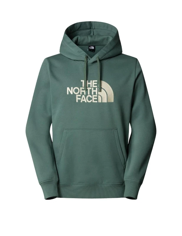 The North Face Men's Drew Peak Hooded Sweatshirt, Duck Green/Gravel, L