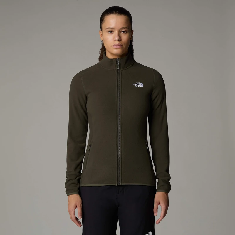 The North Face Women's 100 Glacier Full Zip Jacket, New Taupe Green, L