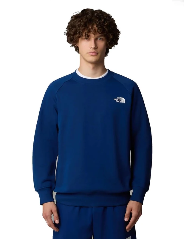 The North Face Men's Raglan Box Nse Crew Sweatshirt, Estate Blue/Tnf White, XL