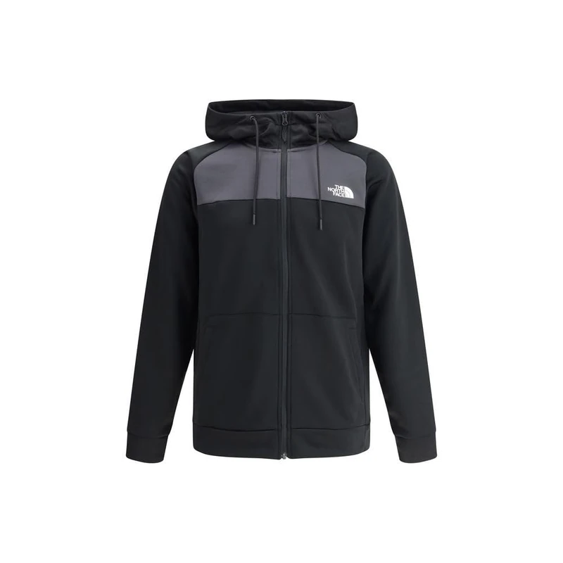The North Face Men's Reaxion Fleece Full Zip Hooded Jacket, Tnf Black/Asphalt Grey, L