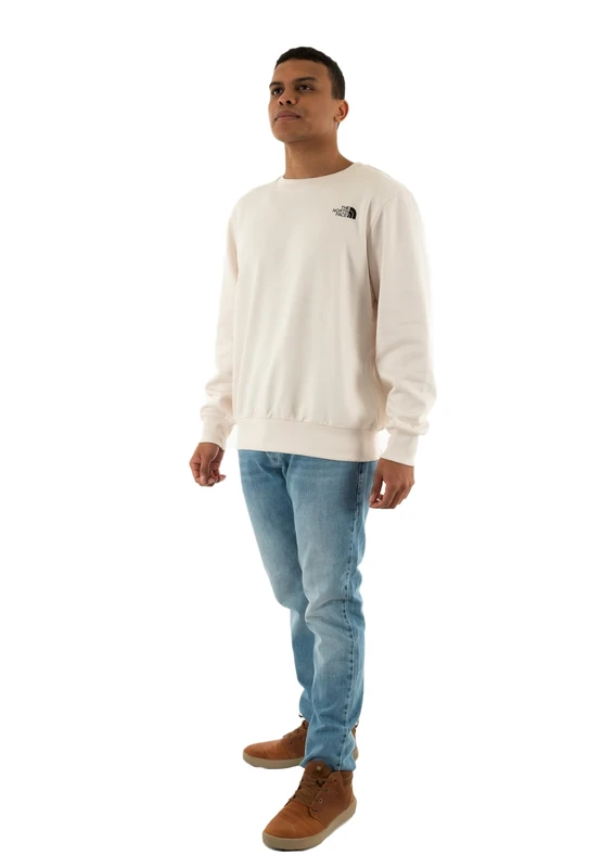 The North Face Men's Simple Dome Crew Sweatshirt, White Dune, XL