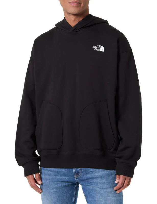 The North Face Unisex Nse Oversized Hooded Sweatshirt, Tnf Black, XS