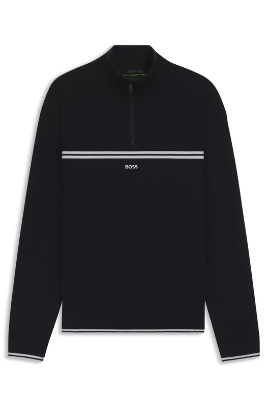 BOSS K_Zone Qz Men's Knitted Sweater, Dark Blue, S