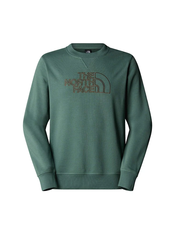 The North Face Men's Drew Peak Light Crew Sweatshirt, Duck Green/Latte, L