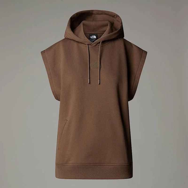 The North Face Women's Ss Relaxed Hoodie T-Shirt, Smokey Brown, L