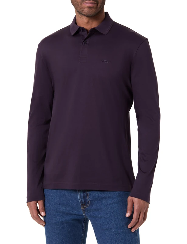BOSS Men's Pirol Polo, Medium Purple, M
