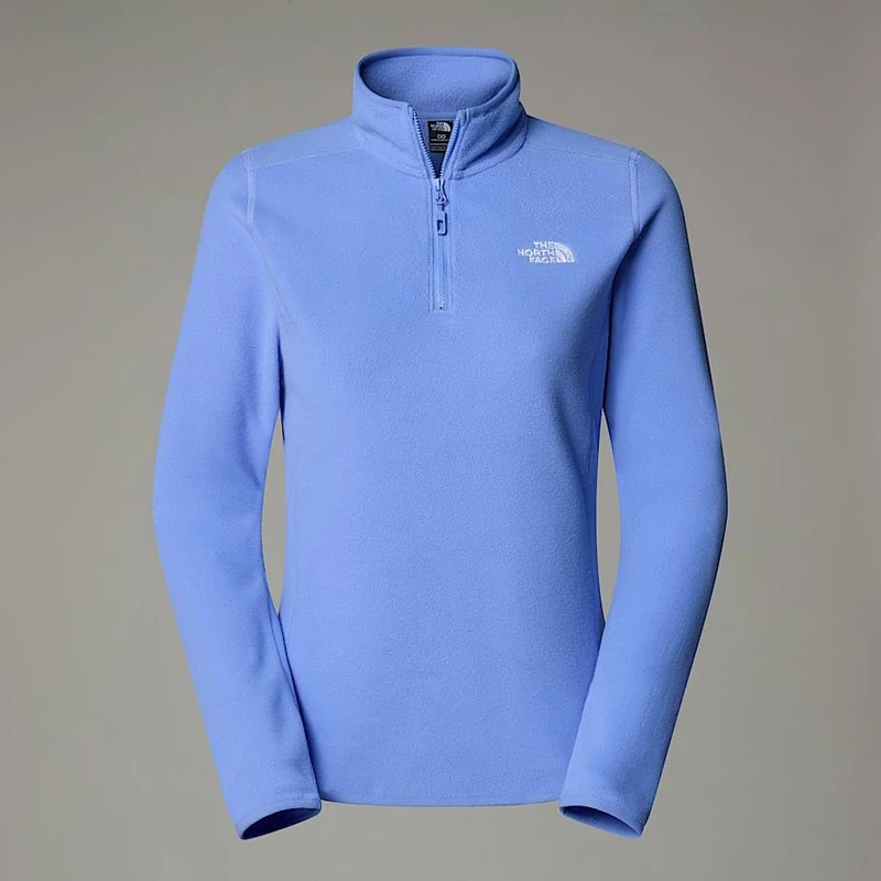 The North Face Women's 100 Glacier Half Zip Fleece Sweatshirt, Virtual Blue, XL - Image 1