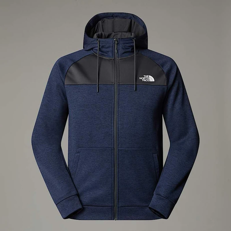 The North Face Men's Reaxion Fleece Full Zip Hooded Jacket, Summit Navy Dark Heathe, XL