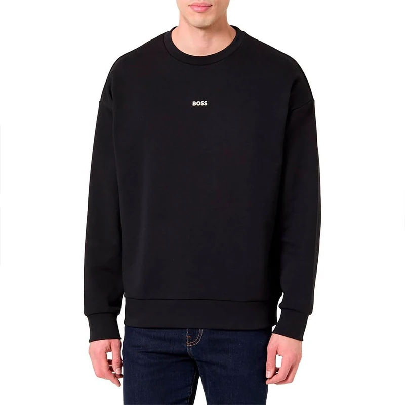 BOSS Men's Stenson Sweatshirt, Open White, XS