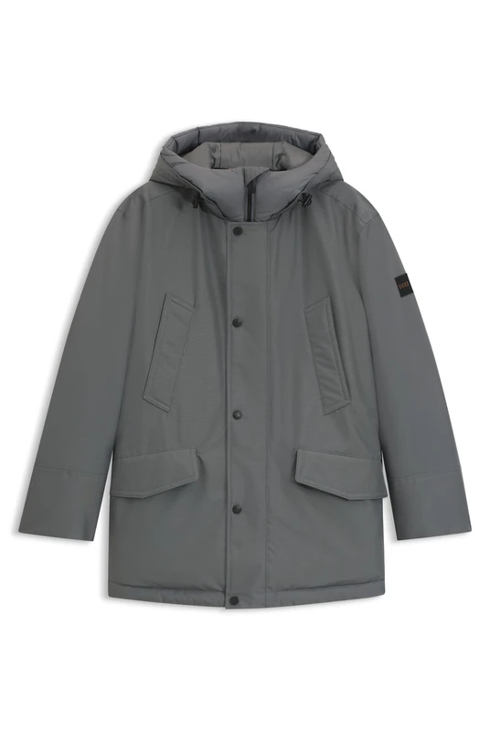 BOSS Men's Osiass1 Outerwear Jacket, Open Grey, 34