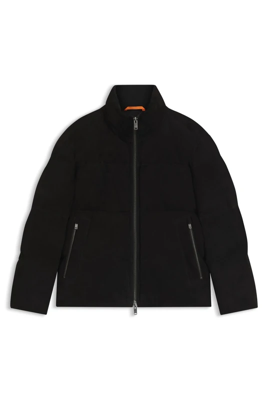 BOSS Men's Jocamp Leather Outerwear, black, 42