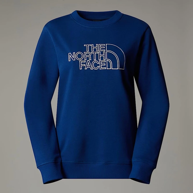 The North Face Women's Drew Peak Light Crew Sweatshirt, Estate Blue/White Dune, M