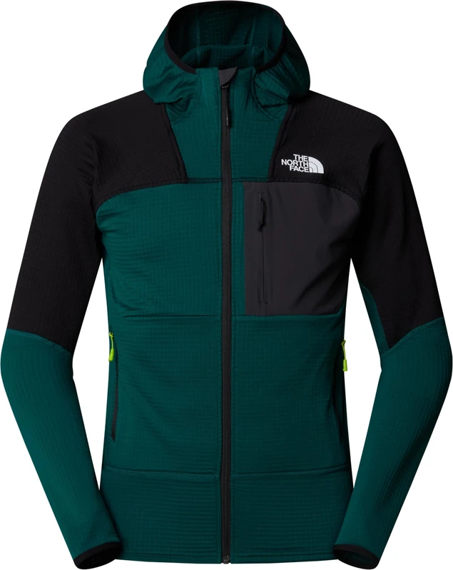 The North Face Men's Stormgap Powergrid Fleece Hooded Jacket, Deep Nori/Tnf Black, L