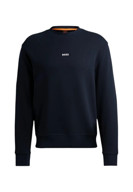 BOSS Mens Wesmallcrew Sweatshirt, Open Blue, L UK - Image 1