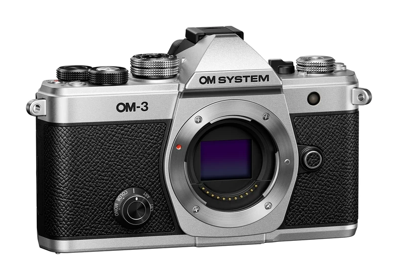 OM SYSTEM OM-3 Micro Four Thirds System Camera, 20 MP BSI Stacked Sensor, 5-Axis Image Stabilisation, Silver