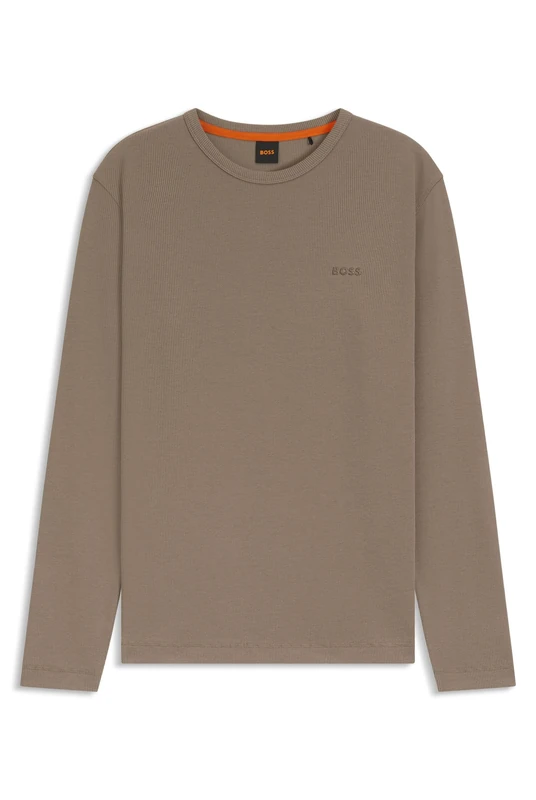 BOSS Mens Tempesto Embroidered-Logo T-Shirt in a Cotton Blend